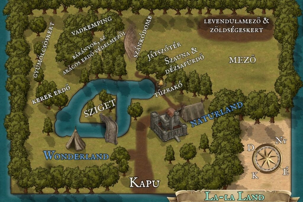 3 hektáros, körbekerített természet a La-la Land birtokán